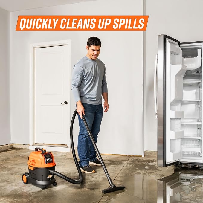 2.5 Gallon Max 20V Cordless Wet/Dry Shop Vacuum – DAA202W 0901 | Cordless Convenience, Powerful Wet/Dry Cleanup, Built for Auto Detailing, Portable Everyday Cleaning, Grab-and-Go Design