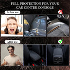 Furry Armrest Cover Auto Center Console Cover Car Soft Console Pad, Real Sheepskin Wool Soft Fluffy Auto Center Armrest Pad for Most Car Decoration Protector (Champagne)