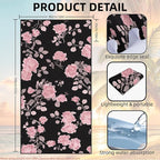 2 Pack Car Towel Seat Covers with Storage Bag, Multifunctional Towel for Gym Outdoor Sport, Picnic, Beach, Pet Dog Travel,Non-Slip Washable Car Seat Protector (Pink Flower)