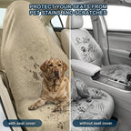 Car Seat Towel Cover, 2 Pack Universal Front Seat Protector for Cars, SUVs and Trucks, Sweat Towel Car Seat Cover for Gym, Yoga, Swimming, Pets and Family Travel, Beige