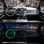Glow in The Dark Steering Wheel Cover, Microfiber Leather with Anti-Slip Grip, Universal Fit 15.5-16 Inch Large Steering Wheels for Men Women (White+Green-Large Size)