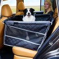 Dog Car Seat for Large Medium Dogs, Hard Bottom Extender with Mesh Windows, Waterproof Backseat Cover for Pets, SUV Dog Travel Bed for Road Trips & Car Travel (28 * 23 * 21.7inches)
