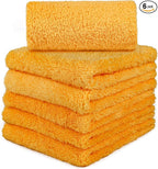 Microfiber Towels for Cars, Car Drying Wash Detailing Towel with Plush Edgeless Microfiber Cloth (Yellow)