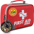First Aid Kit for Home & Business, 250 Pcs - Emergency Medical Kit for Camping & Hiking