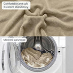 Car Seat Towel Cover, 2 Pack Universal Front Seat Protector for Cars, SUVs and Trucks, Sweat Towel Car Seat Cover for Gym, Yoga, Swimming, Pets and Family Travel, Beige