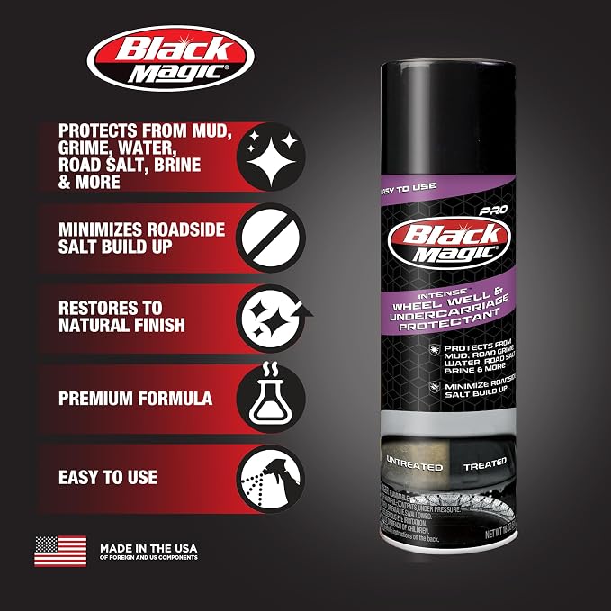 120252 Pro Wheel Well & Undercarriage Protecant from Water, Mud, Roadside Salt Build up & More, Restores to Like New Finish