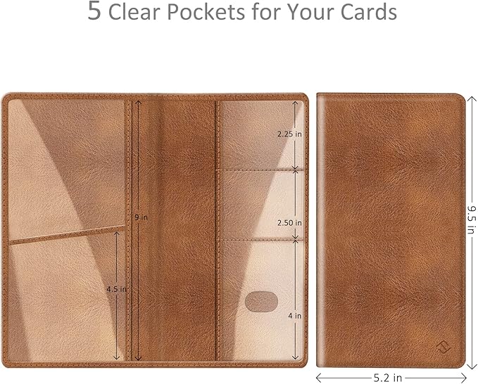 Car Registration and Insurance Card Holder, Vehicle Glove Box Card Organizer Wallet Automobile Accessories for License