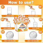 Poo Powder for Portable Toilet Gel Powder, Camping Toilet Gel 50PCS | Citrus Scent Pee Powder, Eco Toilet Gel for 650ml Urine/10g, Toilet Gel Powder for Outdoor Camping and Hiking