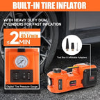 Electric Car Jack Kit 5Ton 12V Hydraulic Car Jack Lift (Lifting Range: 6.1~17.7 inch) with Electric Impact Wrench for SUV MPV Sedan Truck Change Tires Garage Repair