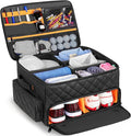2 Layer Golf Trunk Organizer, Golf Car Storage Organizer with Individual Ventilated Compartment for 2 Pairs Shoes, Golf Car Locker for Balls, Clothes, Tees, Gloves, Accessories (Black)
