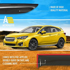 Extra Durable Window Deflectors Tape-On Window Visors Rain Guards Fit for Subaru Impreza 2017-2023 Hatchback, Sun Visors, Wind Vent for Shades, Exterior Car Accessories - 4pcs. AG0550