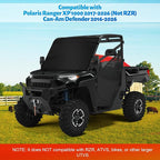 600D UTV Windshield Snow Cover Compatible with Polaris Ranger XP 1000 2017-2026 (Not RZR) & Can-Am Defender 2016-2026, Transport Windshield Protector for Ice and Snow