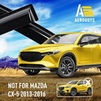 Extra Durable Window Deflectors Tape-On Window Visors Rain Guards Fit for Mazda CX-5 2017-2025, Sun Visors, Wind Vent for Shades, Exterior Car Accessories - 6pcs. AG0661