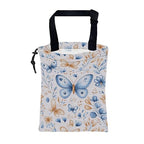 Car Garbage Bag Watercolor Blue Butterfly Hanging Canvas Car Trash Bag Drawstring Car Back Seat Organizer for Car Back Front Seat Console with Adjustable Buckle