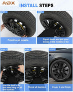 Hubcap Wheel Covers Hub Caps 16 Inch Set of 4 Black Universal Wheel Rim Cover R16 Stylish Car Decor Wheel Covers