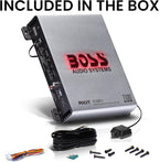 R1100M-S Monoblock Car Amplifier - 1100 High Output, 2-8 Ohm Stable, Low/High Level Inputs, Low Pass Crossover, MOSFET Power Supply