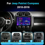 Car Radio Stereo for Jeep Patriot Compass 2010-2016, 10.2 Inch IPS Touchscreen Android 13 64GB, Wireless CarPlay Android Auto, Plug and Play, 1080P Backup Camera, 5G WiFi, GPS, SWC, AM/FM
