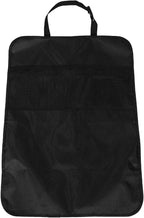 Car Seat Kick Mat with Backseat Organizer Bag, Anti-kick Pad and Rear Storage Protector for Vehicle Interior Accessories, Sturdy Hanging Seat Back Pouch for Travel and Family Use