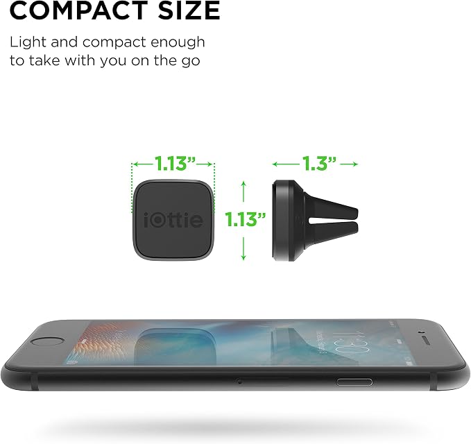 iTap Mini Magnetic Premium Air Vent Mount Holder for Easy Hands-Free Use, Secure Grip and 360-Degree Rotation for All Smartphones