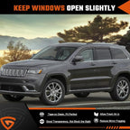 Rain Guards Fit for Jeep Grand Cherokee 2011-2021, Tape-On Durable Side Window Deflector 2011 2012 2013 2014 2015 2016 2017 2018 2019 2020 2021 Grand Cherokee Rain Guard Black 4 PCS