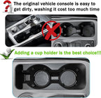 Cup Holder Insert for Ford Explorer 2020 2021 2022 2023 2024 Accessories Center Console Non-Slip TPE Cup Holder Protector Organizer Interior Decoration for Ford Explorer Black