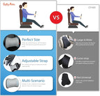 Lumbar Support Pillow for Car, Car Seat Back Support for Driving | Memory Foam Car Lumbar Support for Driving Seat, Car Back Cushion, Adjustable Straps, Lower Back Pillow, PU Leather, Gray