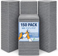 Microfiber Cleaning Cloth 11.5" x 11.5" 150 Pack - Edgeless Microfiber Towels for Cars, Cleaning Rags, Lint Free Car Microfiber Towel, Reusable Cleaning Cloths for House, Garage (Grey)