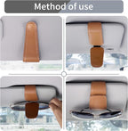 Magnetic Sunglass Holder for Car Visor,Leather Glasses Holder,Vehicle Accessories Sunglasses Visor Clip for Truck 2 Pack