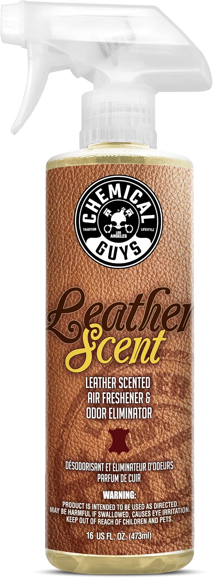 Leather Scent Premium Air Freshener & Odor Eliminator – Car Air Freshener Leather Scent– Eliminates Odors and Refreshes Cars, Trucks, SUVs and RVs, 16 oz