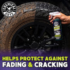 Galactic Black Wet Look Tire Shine Dressing – High Gloss Tire Spray for Trim & Rubber – Restores Deep Black Shine and Protection for Cars, Trucks, Motorcycles and RVs, 16 oz