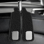 Abstract Black Leopard Animal Colorful Paw Prints 1 Pack Bag Purse Holder for Car Premium Leather Double Metal Hook for Handbags, Grocery Bags and Phones