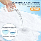 White Dual-Sided Microfiber Face Towels, 3pcs 16"x16" Ultra Absorbent Quick Dry Hair Towels, Exfoliating Face Cloths for Dead Skin, Makeup Remover & Sensitive Skin, Lint-Free Reusable Cleansing Cloths