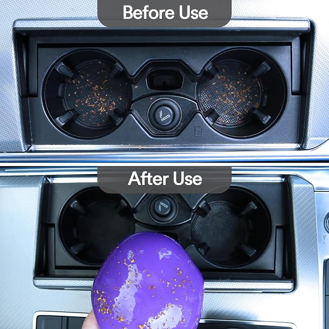 Car Cleaning Gel Clean Putty, Universal Car Interior Cleaner Slime, Perfect Cleaning Kit Supplies, Auto Detailing Tools Accessories, Dust Remover Gifts for Men Women Purple (70g)