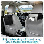 Car Trash Can with Tissue Holder, Leakproof Car Garbage Can with Detachable Car Napkin Holder, Hanging Car Trash Bin for Headrest, Console, Truck, SUV Car Accessories, Crocodile Pattern