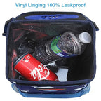 Waterproof Car Trash Can with Lid and Pockets, 1.8 Gal, Blue | Leakproof, Collapsible Multipurpose Car Bin with 3 Side Storage Pockets, Adjustable Straps