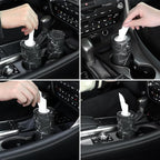 Tissue Holder, 4 Pack Car Cup Holder Facial Tissues with Travel Tissue Bag, Quick and Convenient Flower Combination Car Tissue Box(4 Canisters/200 Tissues) Black