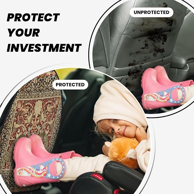 William Morris Vintage Floral Car Seat Back Kick Protectors Kick Mats With Storage Pockets For Vehicles To Protect From Dirt Mud Scratches 2 Pack