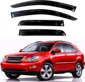 KPY Rain Guards Fit for 2004-2009 Lexus RX330 RX350 RX400h, Out-Channel Window Visors Vent Wind Deflectors 4PC, Car Accessories for 04-09 Lexus RX Series