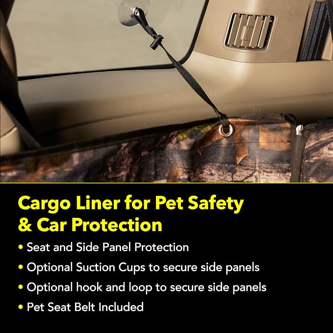 Premium SUV Cargo Liner for Dogs, Waterproof Pet Cargo Cover with Bumper Flap Protector, Durable Non-Slip, Universal Fit for SUVs, Sedans & Vans (74"" L x 41"" W) Brown