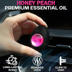 Car Air Freshener Vent Clip 3 Ct (Pack of 2), Honey Peach Scent | Long-Lasting Car Odor Eliminator, Easy Clip-On, Up to 90 Days Freshness for Cars, Trucks, and SUVs, 4 mL Each