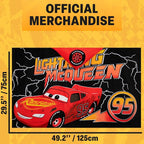 Disney Pixar Cars Bath Towels with Hood for Boys, Ages 2-6, Lightning McQueen Soft and Absorbent Hooded Cotton Beach Towel Wrap, Swimming Pool Poncho, Gifts for Boys (Red/Black Cars)