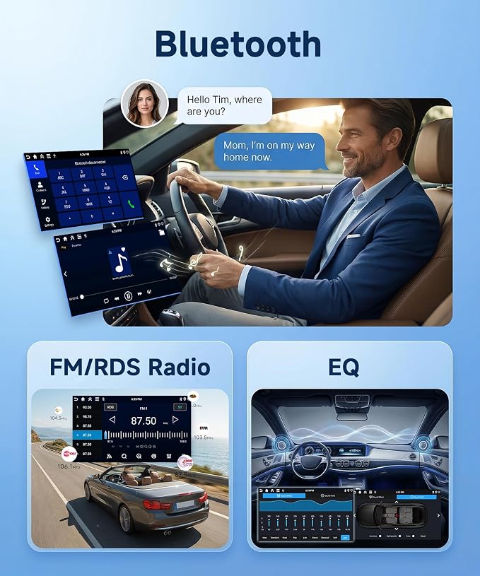 4G+64G Car Radio for Honda CRV 2007-2011, 9 inch Incell Touch Screen Radio for CRV, Wireless Carplay Android Auto, Backup Camera, 5GWiFi GPS Bluetooth FM EQ SWC