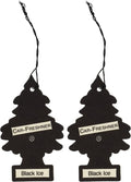 Car Air Freshener | Hanging Paper Tree for Home or Car | Black Ice | 2 Pack