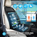 Cooling Car Seat Cover with 16 Fans Cooling Car Seat Cushion with Massage Adjustable Temperature 12V Seat Cooler Car Seat Cooling Pad Ventilated Seat Cover for Car (3 in 1, Black)