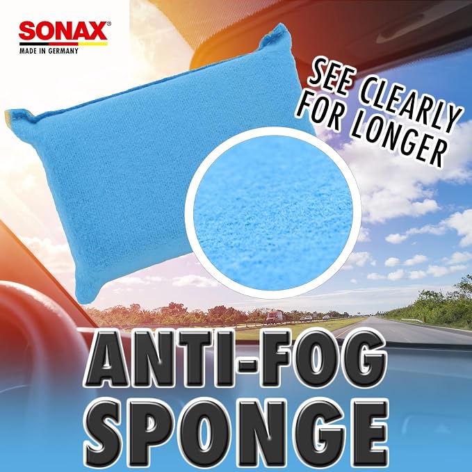 Windscreen Sponge 417100 | Dual Action Cleaning Tool for Streak Free Glass | Easily Removes Dirt Fog and Condensation from Windshields Windows and Mirrors | Compact and Reusable