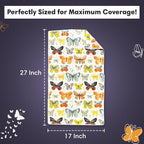 Double Sided Microfiber Hand Towels, 17x27 Inches Waffle Design Kitchen Towels Set, Durable & Soft Fast Drying Hand Wash Cloth, Everyday Use Dishcloth at Home (Wings & Flower Farm- Purple/Cream)