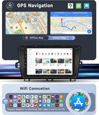 [8 CORE 4G+64G] Car Radio for Toyota Prius 2010-2015 Not Fit J-B-L with Wireless Carplay/Android Auto, 9 Inch Android 13 IPS Touch Screen Car Stereo, Bluetooth, GPS, WiFi, SWC, DSP + Backup Camera