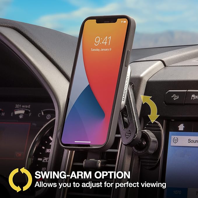 MP2ODVM-XTSP MagicMount Pro2 Dash/Vent/Window 4-in-1 Magnetic Cell Phone Holder Car Mount Kit Compatible with MagSafe, iPhones, Galaxy, Pixel & All Smartphones