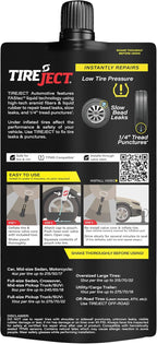 TireJect Automotive Full-Size Truck/SUV 2-in-1 Tire Sealant & Bead Sealer Kit for tire Repair of leaks and punctures