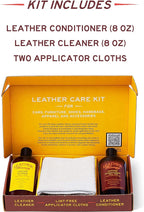 Complete Leather Care Kit: Cleaner, Conditioner, 2 Cloths. Non-Toxic Leather Care Made in the USA Since 1968. Restore Couches, Car Seats & Interior, Jackets, Shoes & Bags. for Any Color